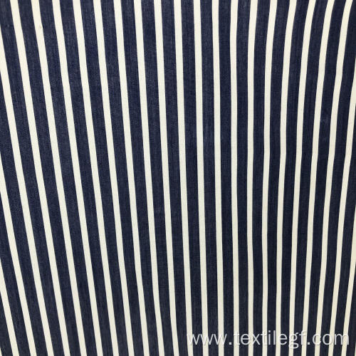 Vertical Stripe Cotton Nylon Spandex Poplin